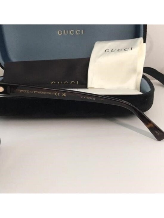 New Authentic Gucci GG0459SA 002 Havana Brown Butterfly Sunglasses
